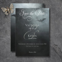 Dark Moody Midnight Bat & Fog Wedding