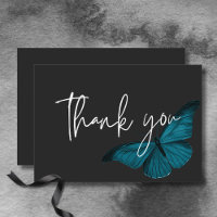 Dark Moody Minimal Teal Moth Wedding