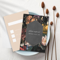 Dark Moody Romantic Floral Dutch Painterly RSVP