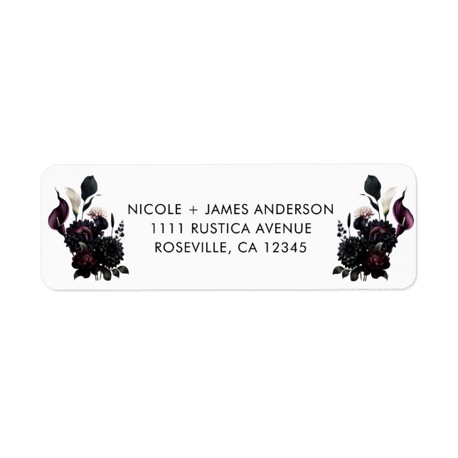 Dark Moody Romantic Floral Wedding (Front)