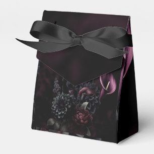 Dark Moody Romantic Floral Wedding Favour Favour Box