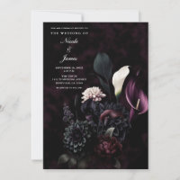 Dark Moody Romantic Floral Wedding