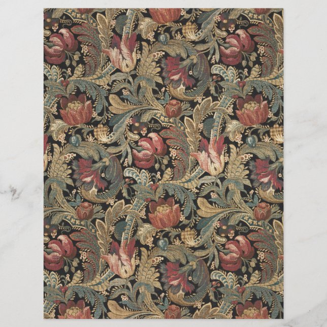 Dark Moody Vintage Floral Botanical Pattern (Front)