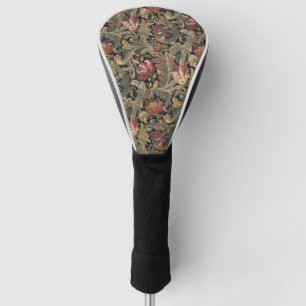 Dark Moody Vintage Floral Botanical Pattern Golf Head Cover