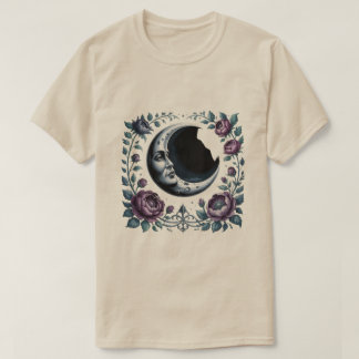 Dark Moon Garden – Mystical Gothic Night Art T-Shirt