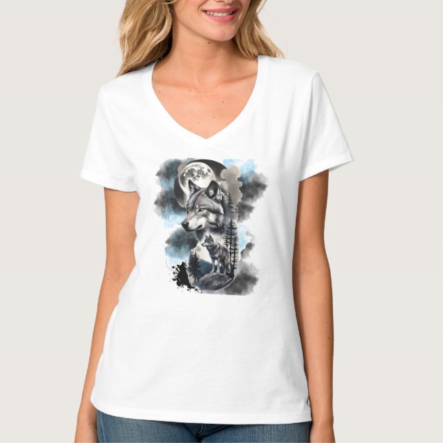 Dark Moon Wolves T-Shirt (Front)
