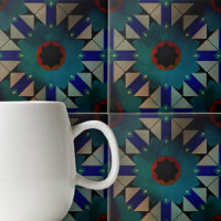Dark Moorish Symmetrical Geometric Pattern