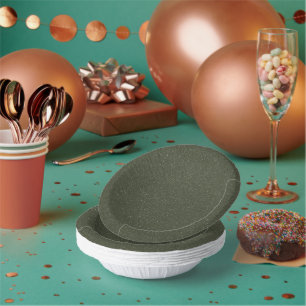 Dark Moss Glitter-Look Paper Plate – Customisable