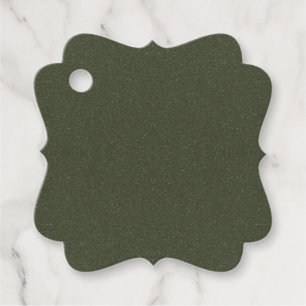 Dark Moss Green Favour Tags – Customisable