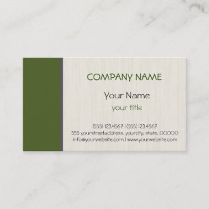 Dark moss green professional elegant modern business card