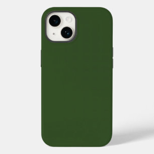 Dark Moss Green Solid Colour Case-Mate iPhone 14 Case