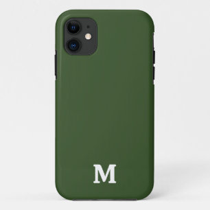 Dark Moss Green Solid Colour iPhone 11 Case