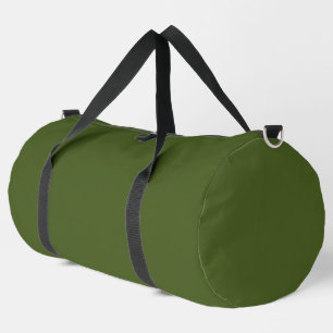 Dark Moss Green Solid Colour Duffle Bag