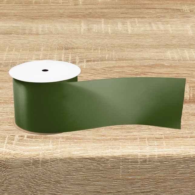 Dark Moss Green Solid Colour Satin Ribbon (Creator Uploaded)