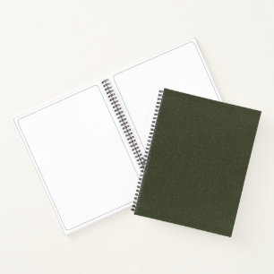 Dark Moss Green Spiral Sketchbook – Customisable Notebook
