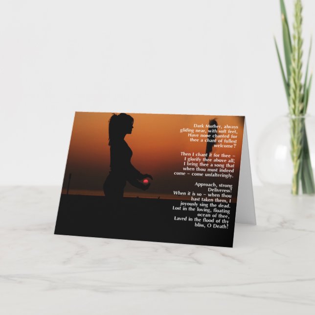 Dark Mother Wiccan Sympathy Card (Front)
