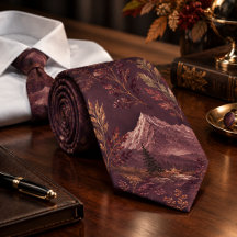 Dark Mountain Botanical Autumn Pattern