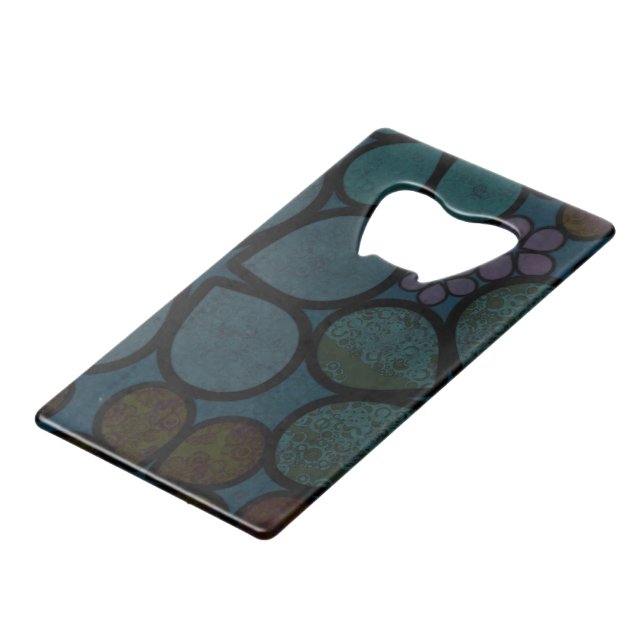 Dark Multicolored Modern Textured Circle Florals (Front Angled)