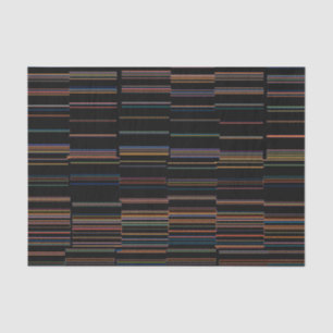 Dark Multicolored Unique Stripes Tissue Paper