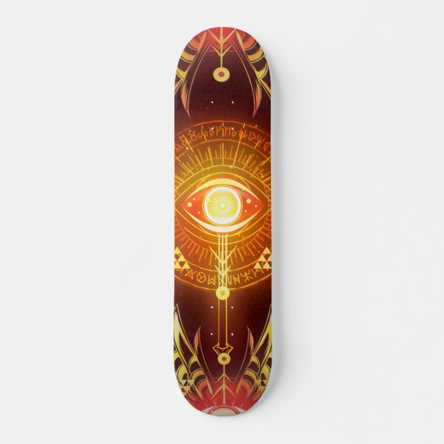 Dark Mystical Arcane Eye of Eternity (Red) Skateboard (Front)