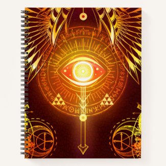 Dark Mystical Arcane Eye of Eternity Red Sketchpad