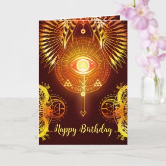 Dark Mystical Eye of Eternity Occult Symbol Red
