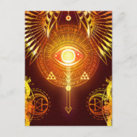 Dark Mystical Eye of Eternity Occult Symbol Red