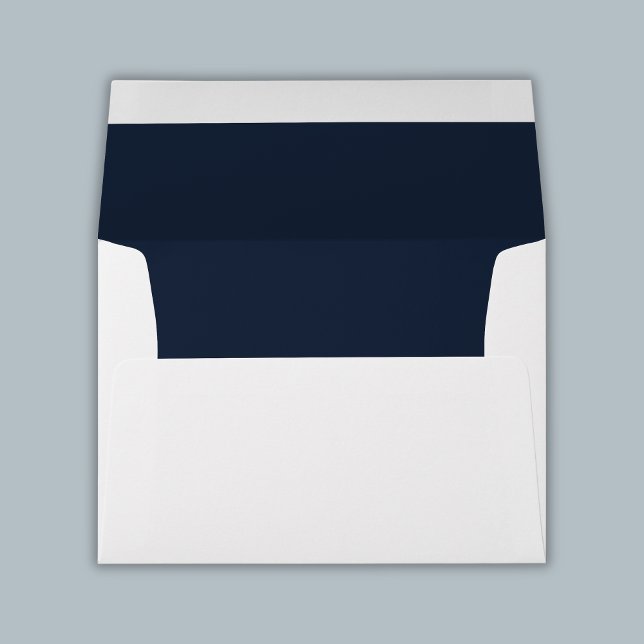 Dark Navy Blue Lined Envelope (Dark Navy Blue Lined Envelope)