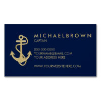 Dark Navy Blue Nautical Anchor Simple