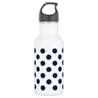 Dark navy blue polka dots