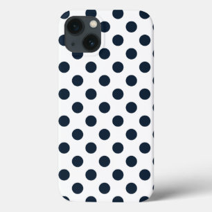 Dark navy blue polka dots Case-Mate iPhone case
