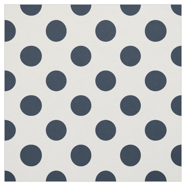 Dark navy blue polka dots fabric (Swatch)