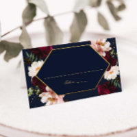 Dark Navy Burgundy Blush Peonies Floral Wedding