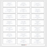 Dark Navy Font Wedding Guest Address Sticker<br><div class="desc">This Dark Navy Font wedding guest address sticker is just what you've been looking for to complete your simple rustic moody wedding. It is sure to bring your colourful minimalist vibe together in a beautiful way! Keep it as is, or choose to personalise it with your photos! You can also...</div>