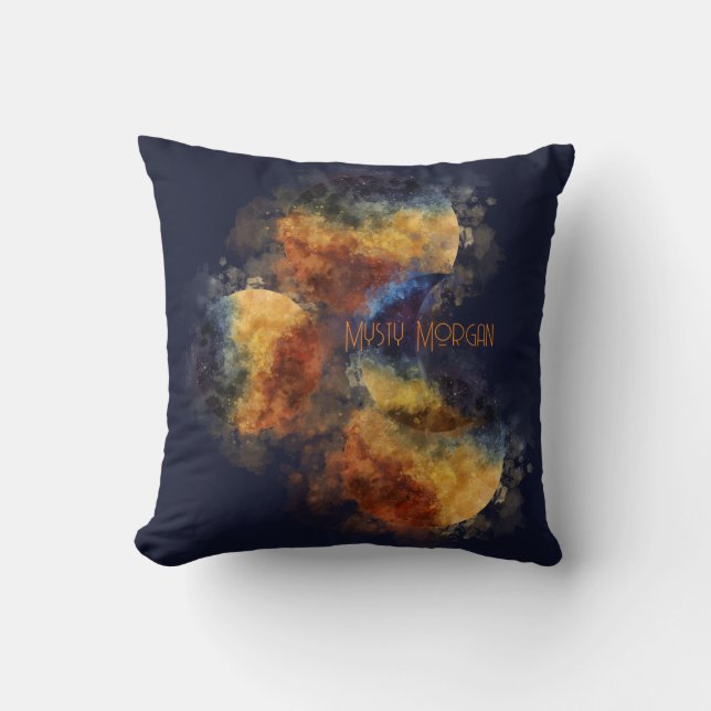 Dark Navy Mystic Autumn Cushion (Front)