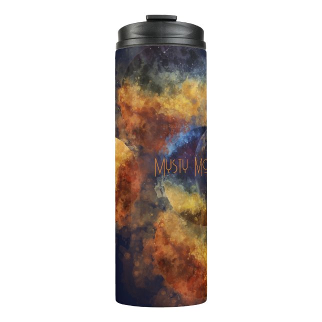 Dark Navy Mystic Autumn Thermal Tumbler (Front)