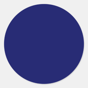 Dark Navy Solid Colour Classic Round Sticker