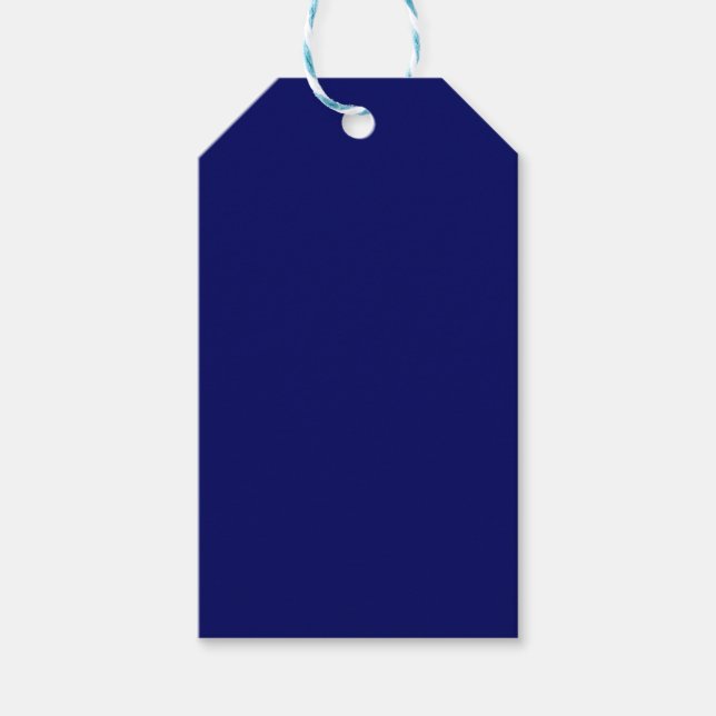 Dark Navy Solid Colour Gift Tags (Front)