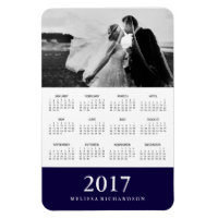 Dark Navy Stripe | Elegant 2017 Photo Calendar