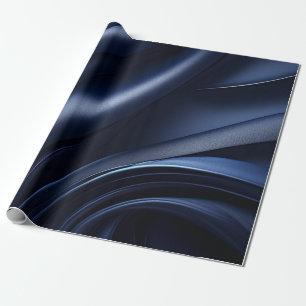 Dark Navy Wavy Pattern Wrapping Papper Paper