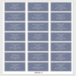 Dark Navy Wedding Guest Address Sticker<br><div class="desc">This Dark Navy wedding guest address sticker is just what you've been looking for to complete your simple rustic moody wedding. It is sure to bring your colourful minimalist vibe together in a beautiful way! Keep it as is, or choose to personalise it with your photos! You can also look...</div>