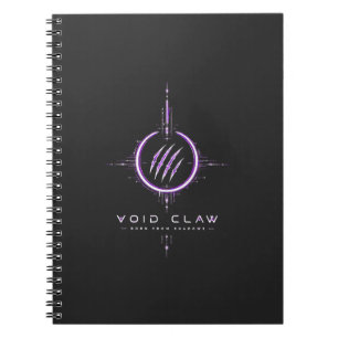 Dark Neon Spiral School Notebook