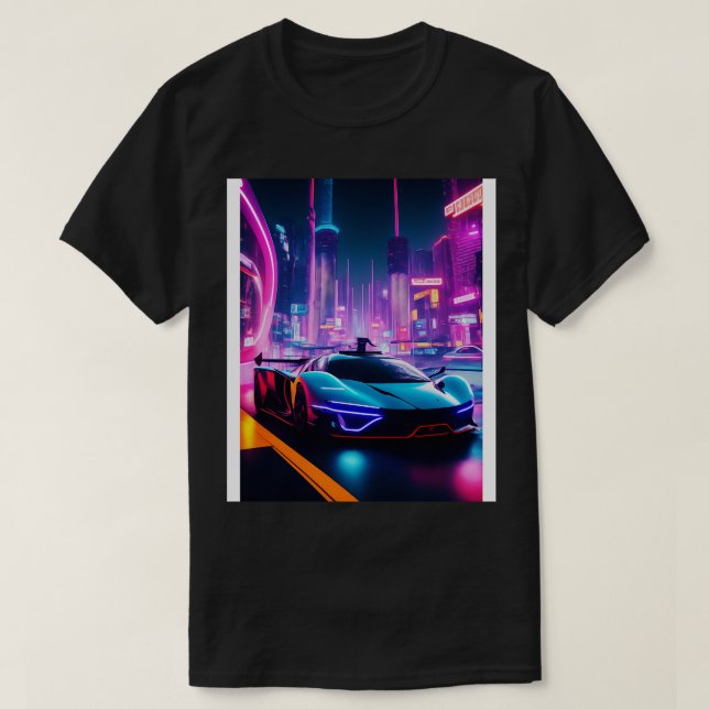Dark Neon Sports  in Asian Neon City T-Shirt (Design Front)