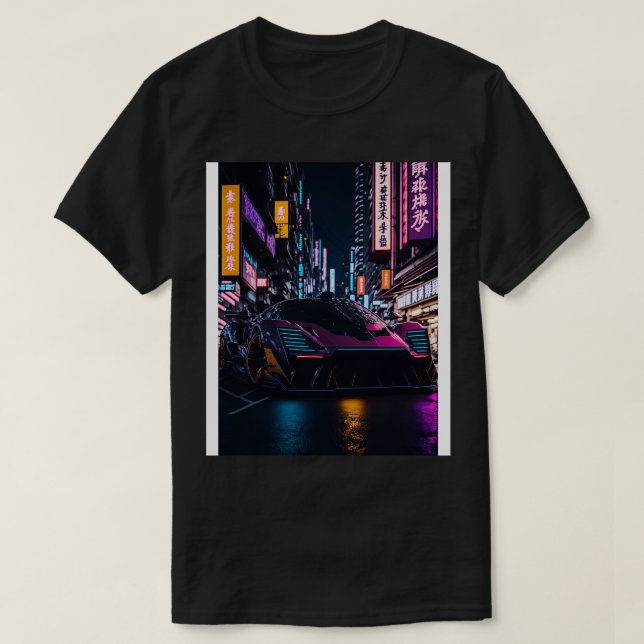 Dark Neon Sports  in Japanese Neon City 13 T-Shirt (Design Front)