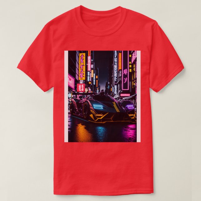 Dark Neon Sports  in Japanese Neon City 3 T-Shirt (Design Front)