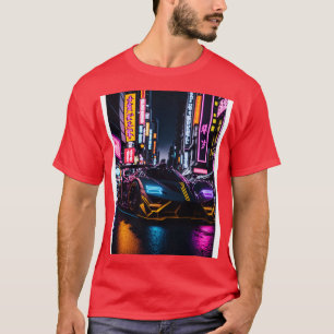 Dark Neon Sports  in Japanese Neon City 3 T-Shirt