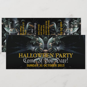 Dark Night Angel Halloween Party Invitation