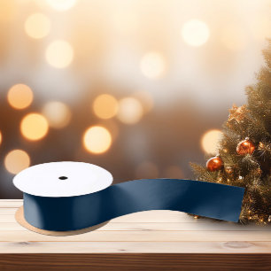 Dark Night Blue Satin Ribbon