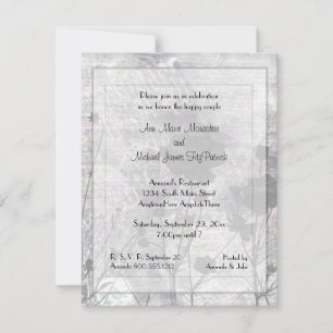 Dark Night Floral Wedding Shower Invitation
