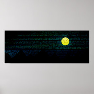 Dark Night Full Moon Poster